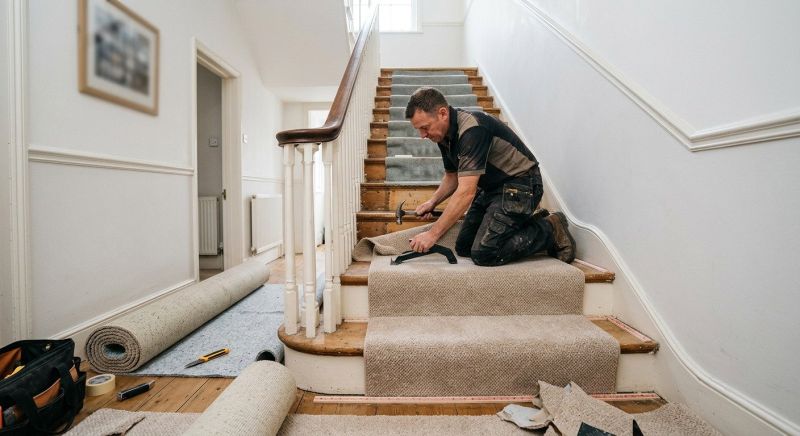 Stair Carpet Replacement in Toms River, NJ